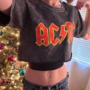 Vintage AC/DC Shirt / Croptop